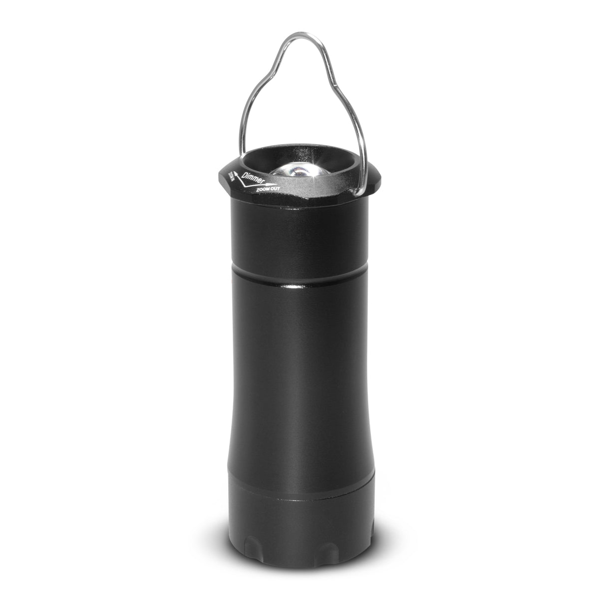 Dual-purpose flashlight lantern with sturdy metal handle and elegant design, perfect for camping and emergencies.