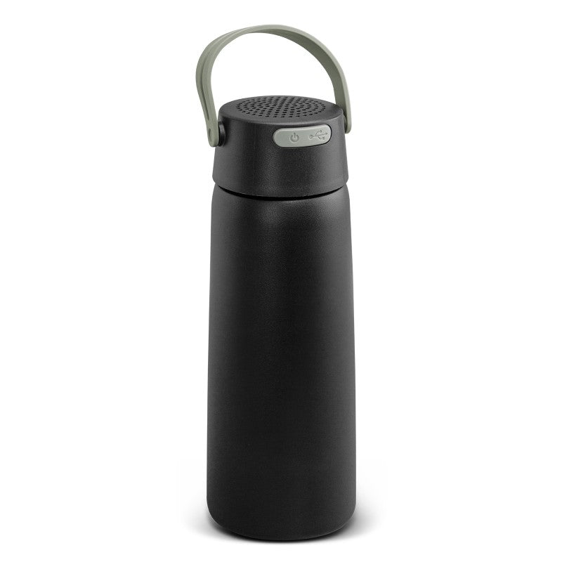 Stylish 700ml stainless steel Bluetooth Sipper Bottle with built-in speaker for hydration and entertainment on the go.