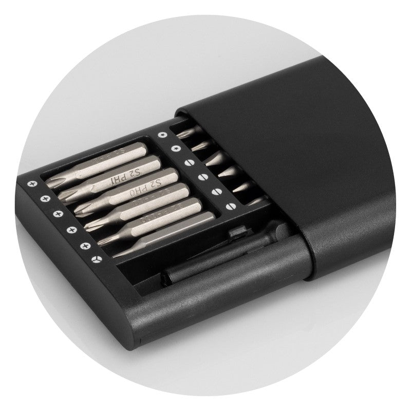 MagPro 24-in-1 Screwdriver Set with 24 bits, ergonomic handle, durable case for all your DIY and repair needs.