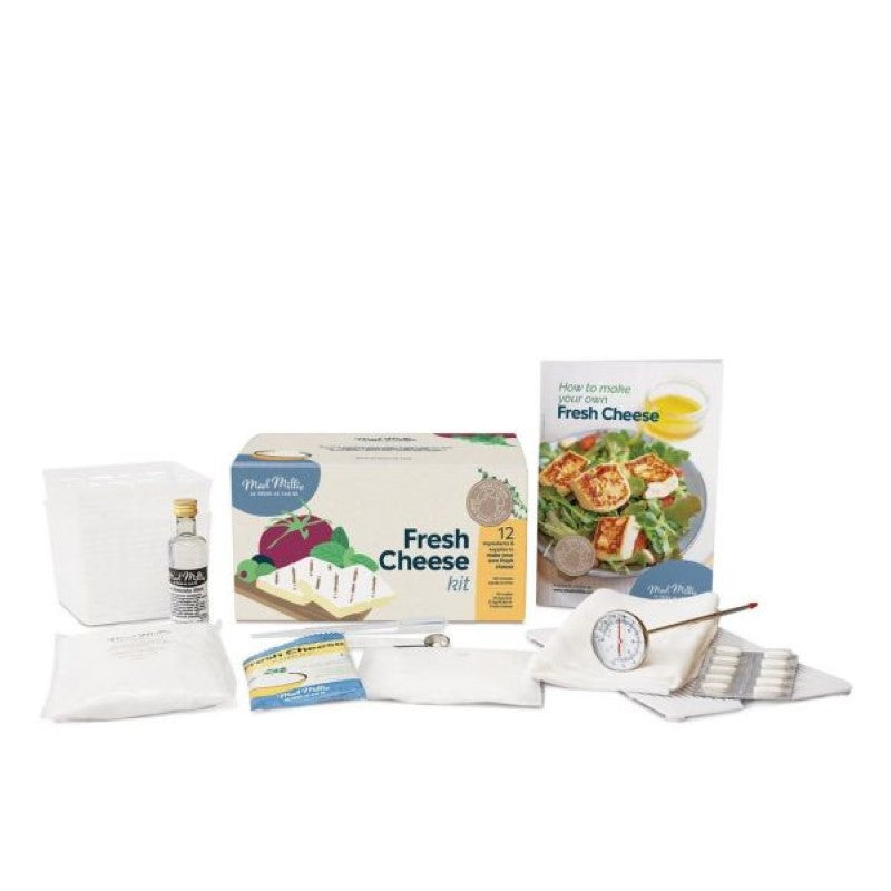 Fresh Cheese Making Kit for crafting artisan cheeses at home, including cultures for a variety of cheeses and fast results.