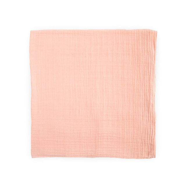 Little Unicorn Cotton Muslin Swaddle in Rose Petal, soft, breathable, and perfect for swaddling infants 0-3 months.