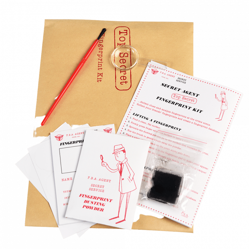 Childrens Detective Kit - Secret Agent: A colorful spy kit with tools for decoding messages, observing discreetly, and collecting fingerprints.