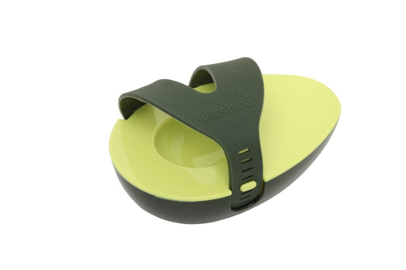 Eco-friendly Avocado Saver keeps half avocados fresh longer with a snug fit and adjustable strap, reducing plastic waste.