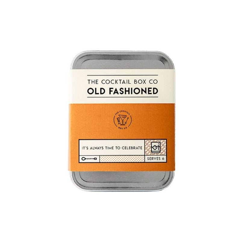 Old Fashioned Cocktail Kit with bitters, raw cane sugar, tools, and a custom muddler for perfect cocktails anywhere.