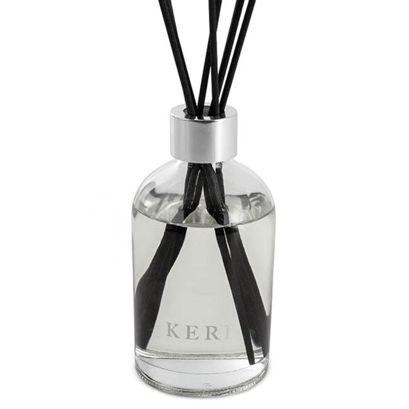 Spring floral diffuser featuring nectarine blossom and honey scents, includes reeds and 200mL lasting fragrance for elegant ambiance.