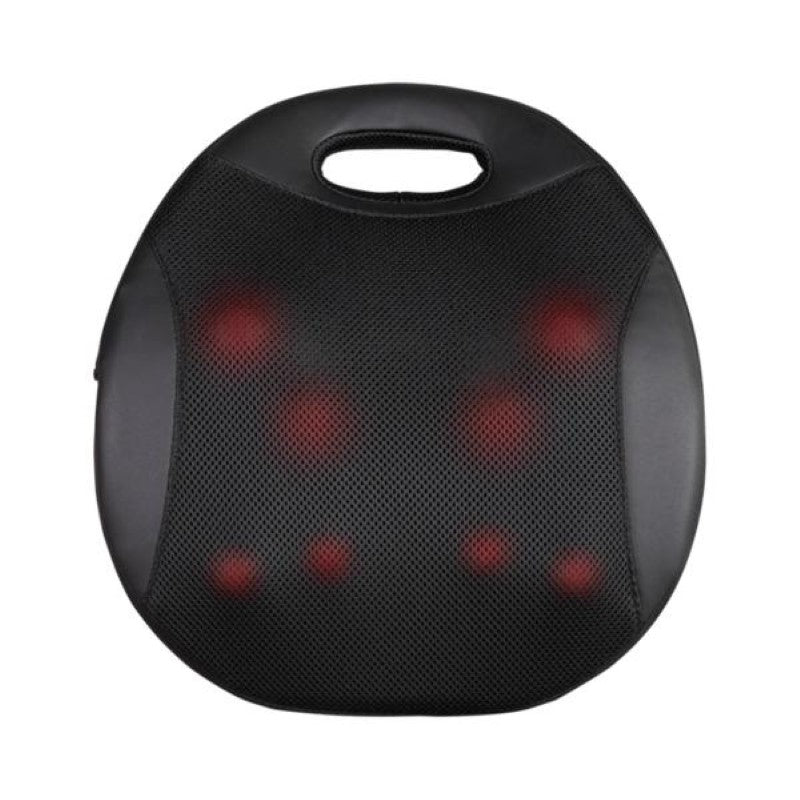 Portable Massager with 3D Shiatsu, eight rolling heads, heating function, and ergonomic design for ultimate relaxation on the go.