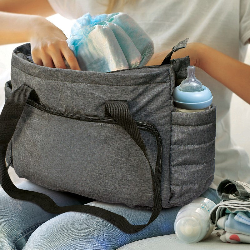 Luxury baby nappy bag with change mat, spacious compartments, durable design, and stylish functionality for parents on-the-go.