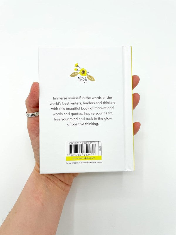 A compact book filled with daily inspirational quotes and wisdom from famous thinkers to uplift your spirits.