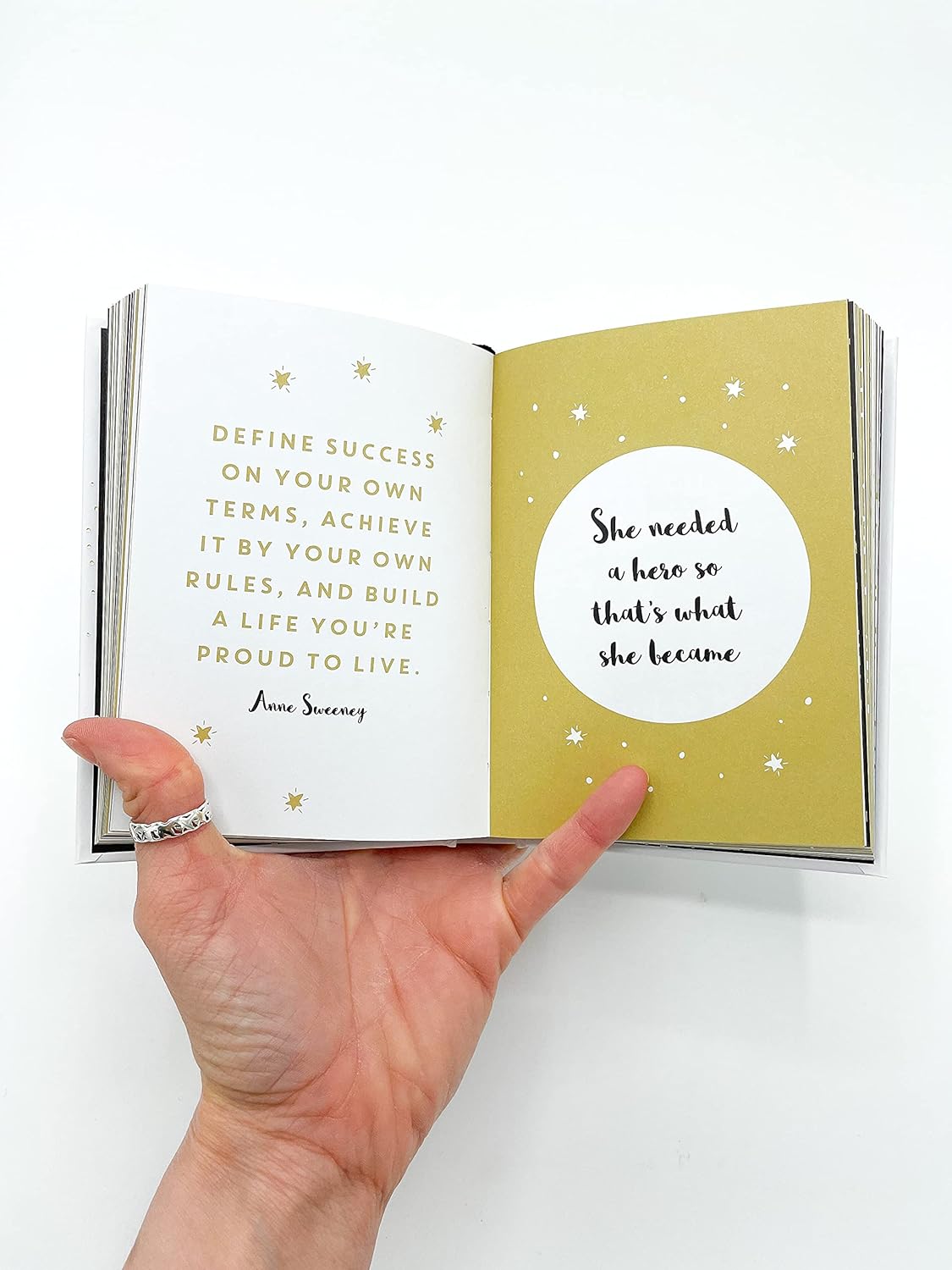 Inspirational book with motivational quotes, celebrating strength and resilience for personal empowerment and gift-giving.