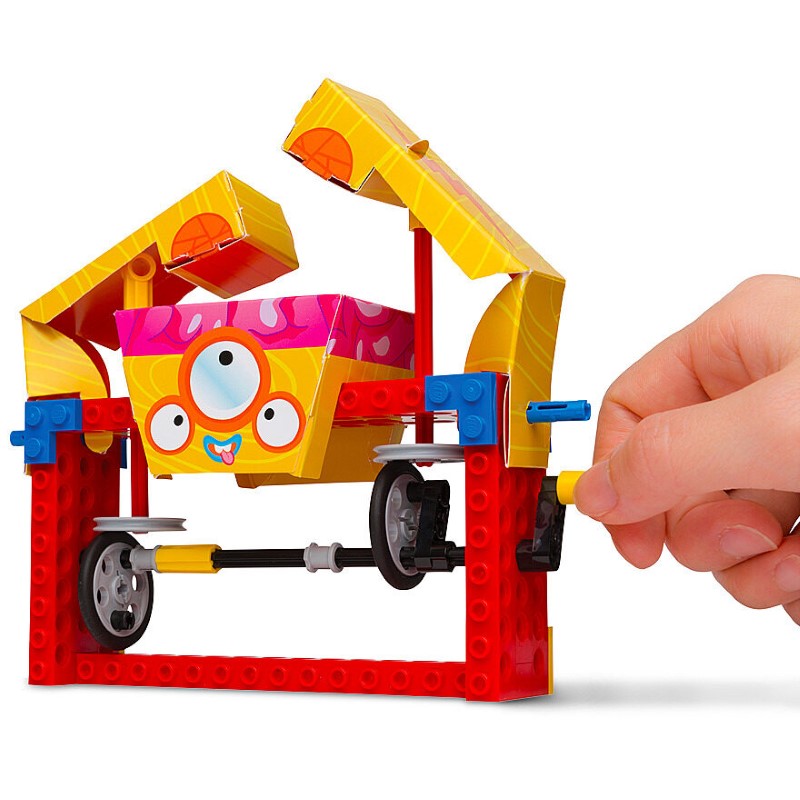 Lego Gear Bots Kit featuring 62 pieces to build 8 kinetic sculptures, enhancing STEM learning and creativity for kids.