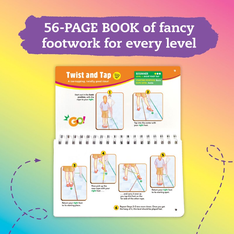 Colorful stretchy rope for the Elastic Jumping Games, perfect for outdoor fun and active play for ages 7 and up.