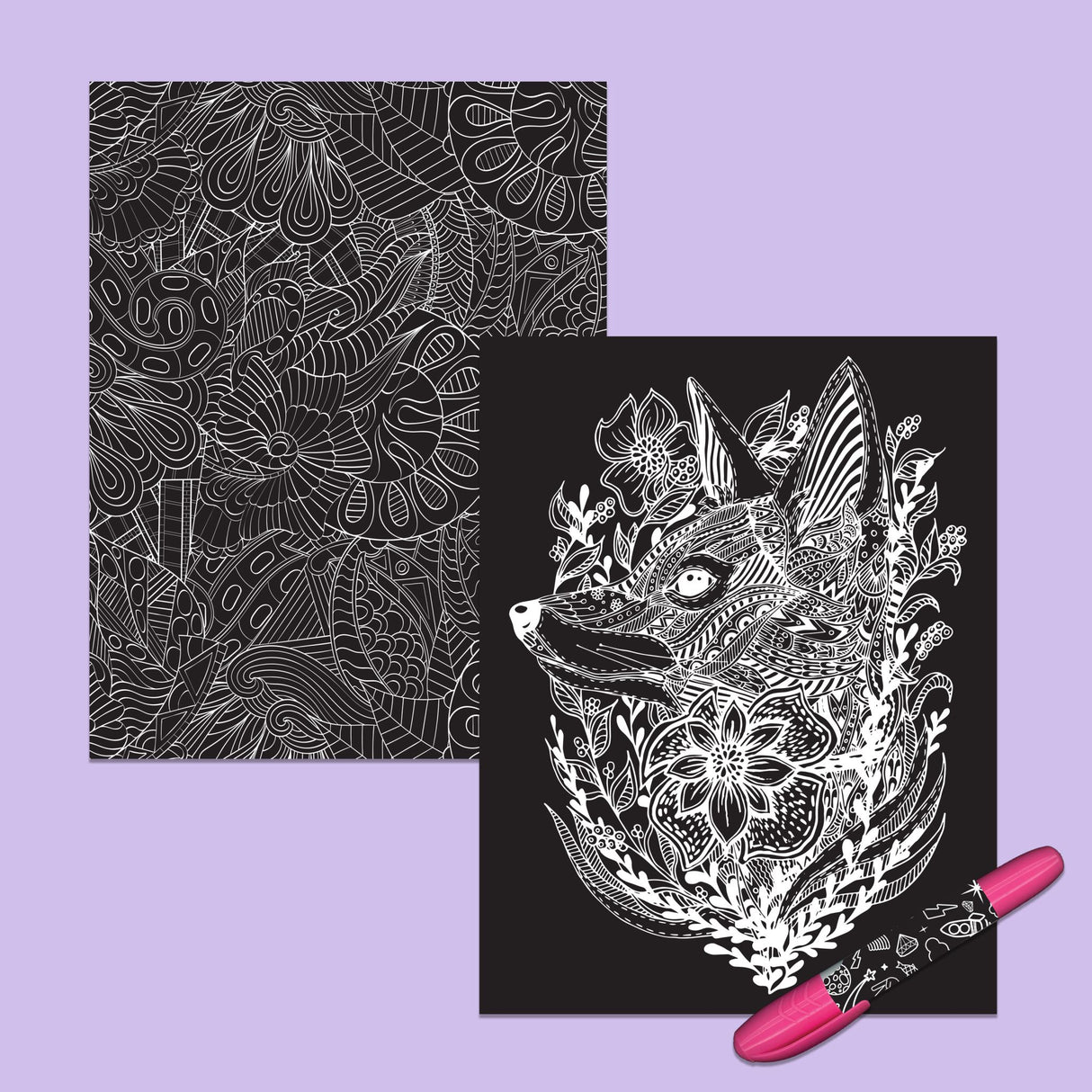 Vibrant Super Kaleidoscope Neon Activity Set for kids, featuring neon art supplies and a coloring book for creative fun.