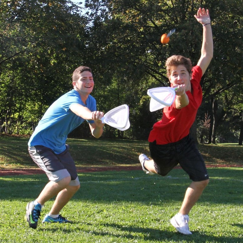 SlingBall Game featuring two rackets and two balls for engaging outdoor catch fun for all ages.
