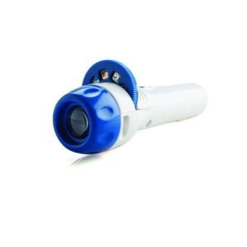 Compact projector torch displaying mesmerizing space images, ideal for creating a magical night sky ambiance.