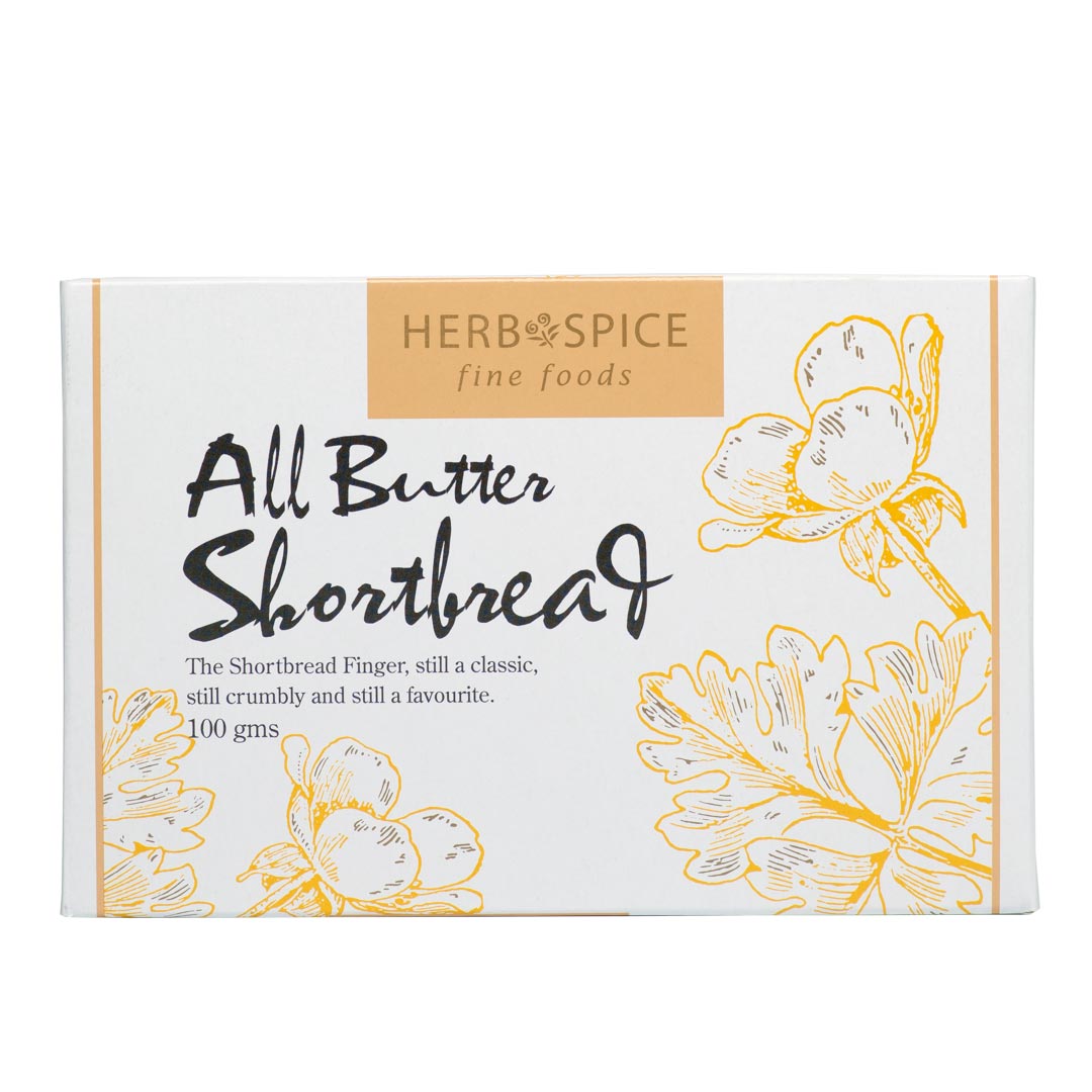 Classic Herb & Spice Fine Foods Shortbread All Butter Fingers, buttery and crumbly, perfect for tea time or gifting.
