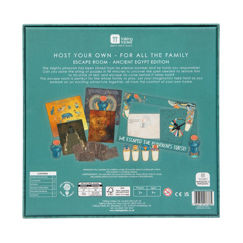 An engaging escape room game set in ancient Egypt, featuring puzzles and interactive elements for 2 or more players.