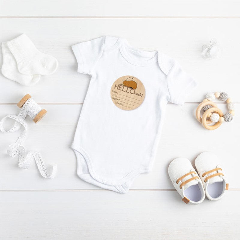 Kiwiana-themed milestone decals for documenting baby’s first year with New Zealand birds, eco-friendly, and repositionable.