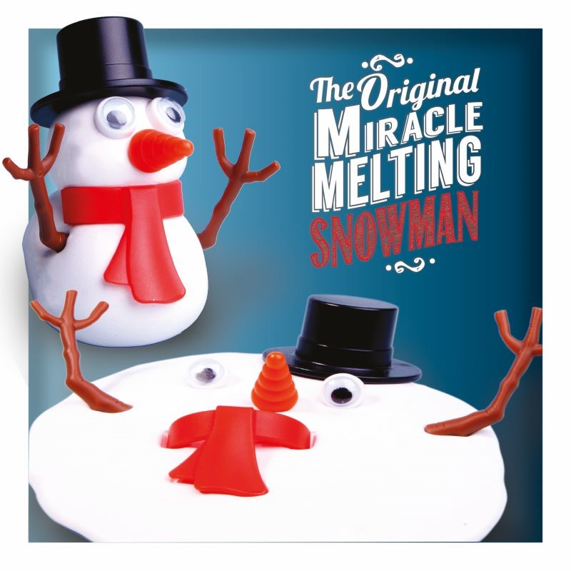 Melting Snowman Kit with putty, accessories, and googly eyes for festive fun and creativity in holiday celebrations.