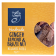 Handmade biscotti with ginger, almonds, and Brazil nuts, perfect for gifting or enjoying with coffee or tea.