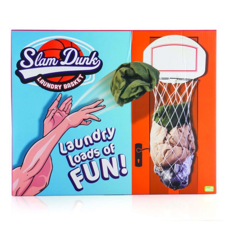 Slam Dunk Laundry Bag resembling a basketball net, perfect for tossing clothes and keeping spaces tidy.