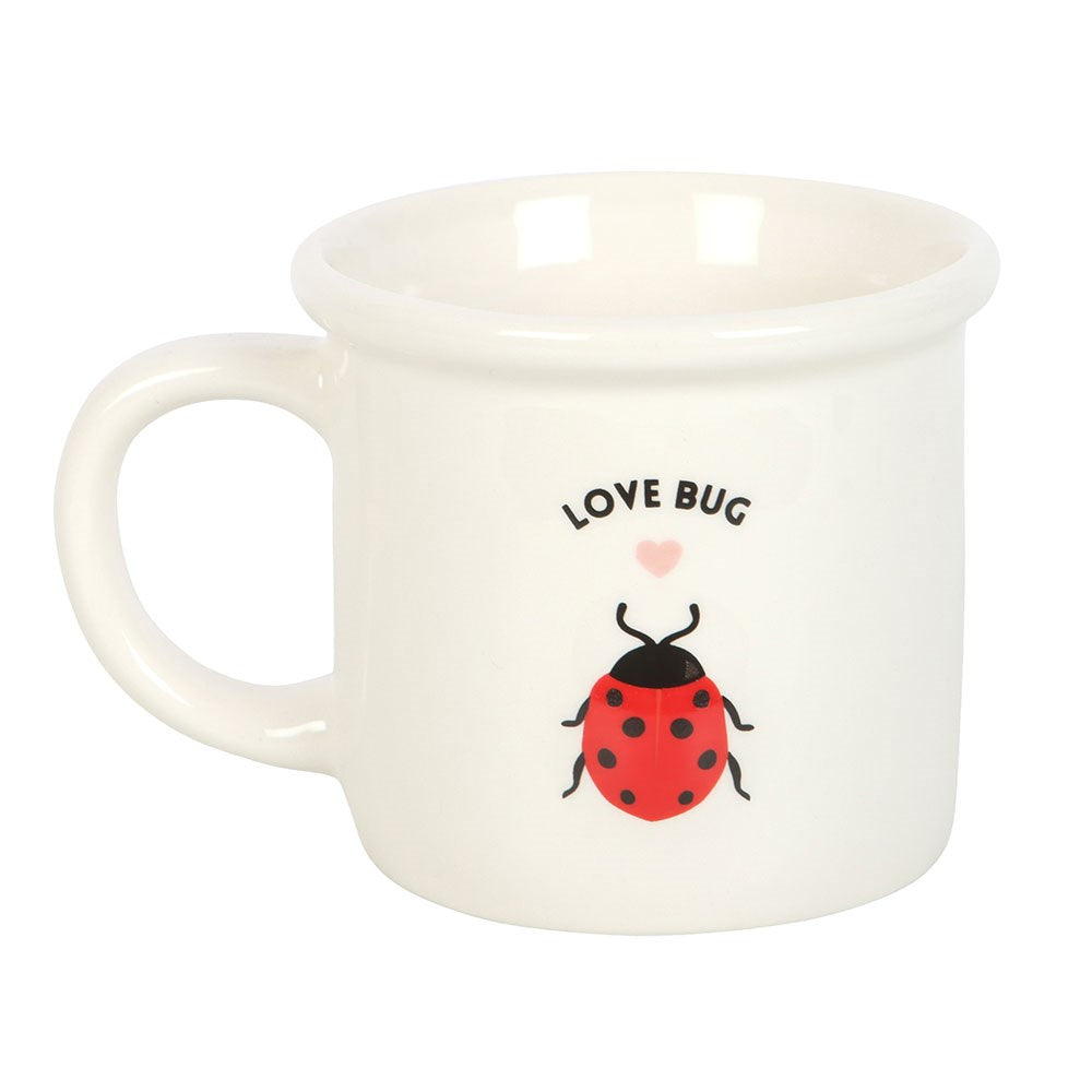 Charming Love Bug Mug featuring a 3D ladybird design, perfect for hot beverages and special gifts.