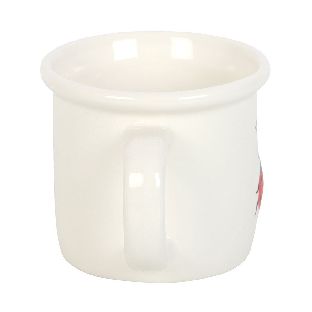 Charming Love Bug Mug with 3D ladybird design, perfect for hot beverages and special occasions.