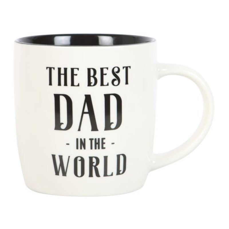 Ceramic mug with "Best Dad in the World" message, perfect heartfelt gift for dads on any occasion.