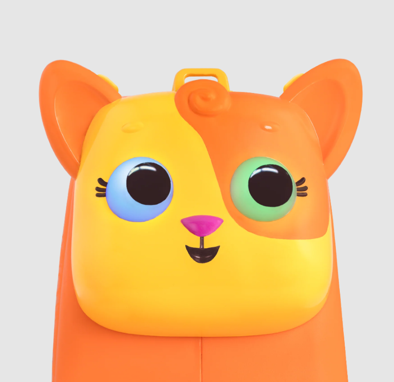 Colorful ride-on suitcase for kids, featuring spacious storage, elastic straps, and fun sounds for travel and playtime.