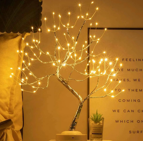LED Fairy Light Tree with 108 warm white lights, 50cm tall, perfect for cozy decor and ambient lighting.