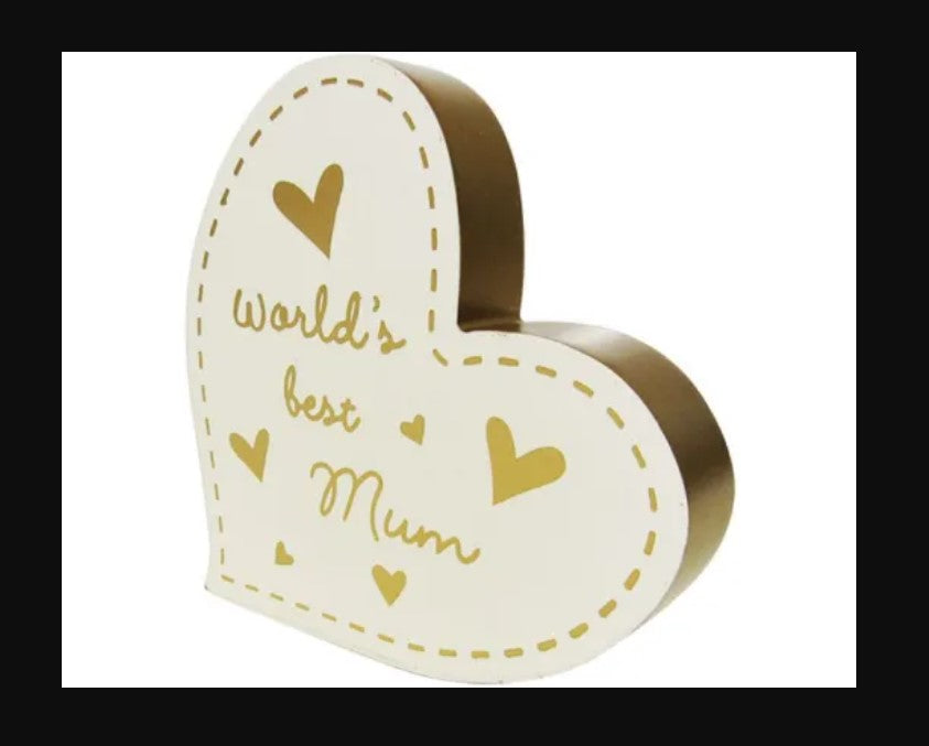 Elegant wooden sign with gold lettering that celebrates the special bond with your mum, perfect for any home decor.