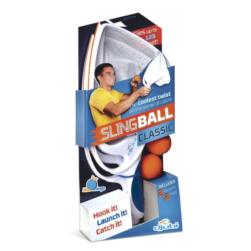 Colorful SlingBall game set with two rackets and balls for exciting outdoor catch and play for all ages.