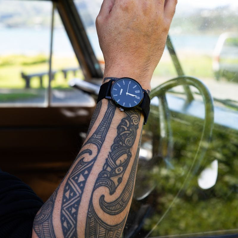 Stylish Te Reo M?ori Numbers Wrist Watch with soft strap, water resistance, and precise Japanese movement. Perfect cultural gift.