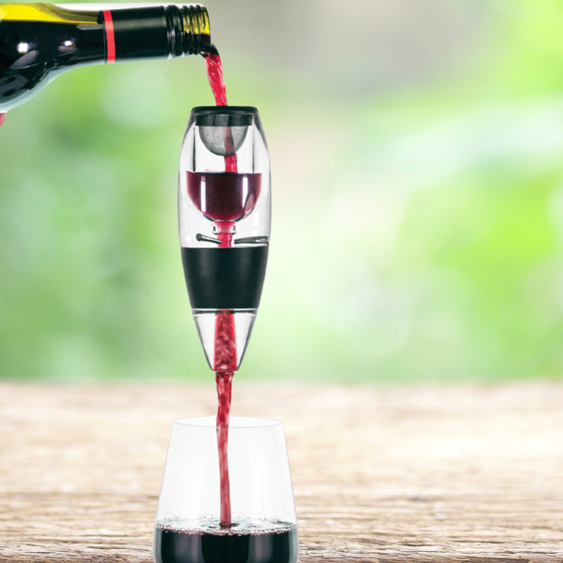 Deluxe Wine Aerator for quick aeration, enhancing aromas and flavors with a removable sediment filter.