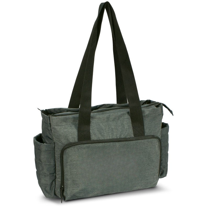 Luxury baby nappy bag with organized storage, padded changing mat, durable design, and elegant style for busy parents.