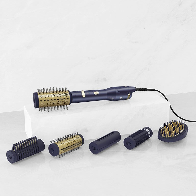 6-in-1 Hair Styler with multiple attachments for versatile styling, featuring automatic heat adjustment and ionic conditioning.