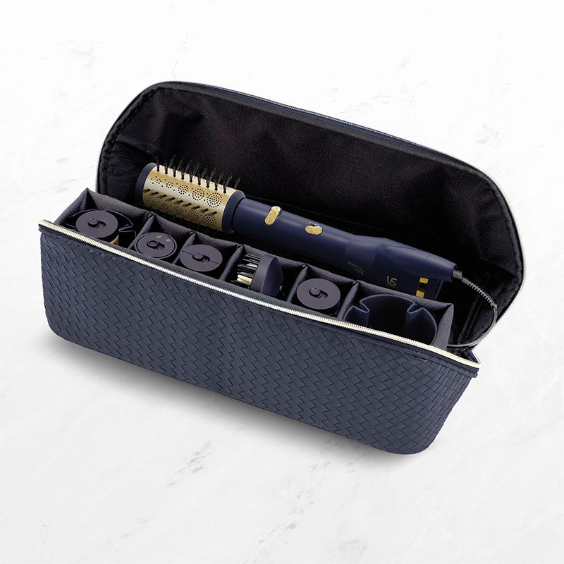 6-in-1 Hair Styler with interchangeable attachments for versatile styling, featuring advanced heat control and ionic conditioning.