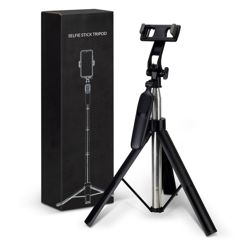 Universal Selfie Stick and 360 Degree Tripod with 150cm extension, 360-degree rotation, and wireless remote for versatile photography.