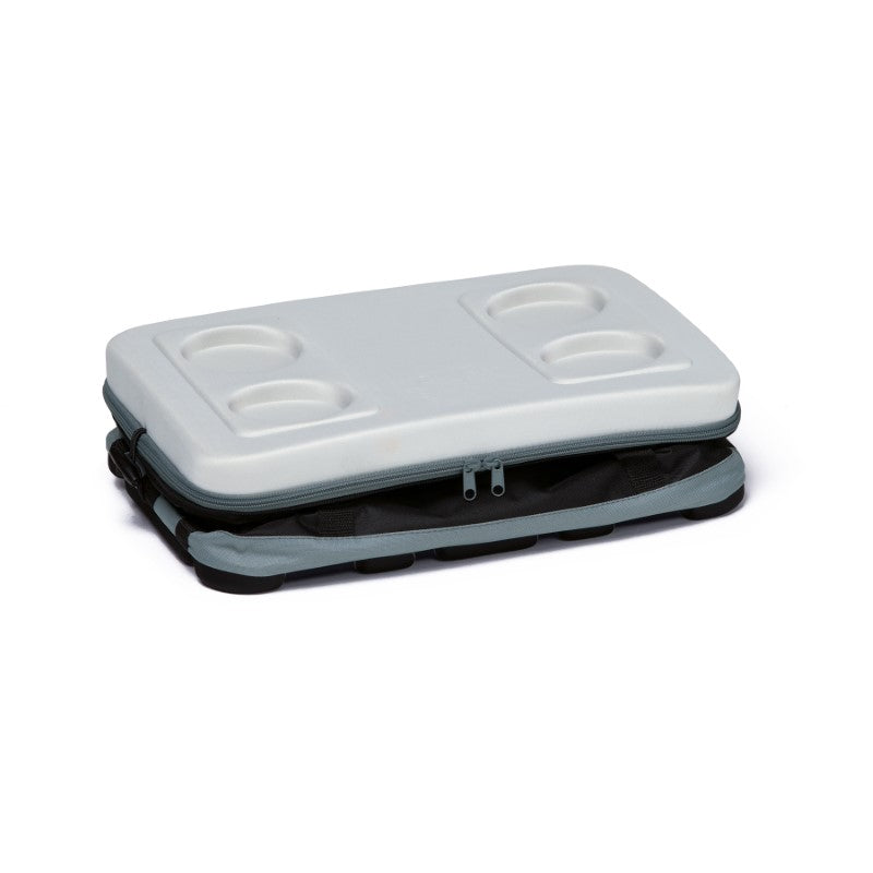 Big Cooler Bag Glass Holder with leak-proof design, integrated bottle holders, and collapsible for easy transport.