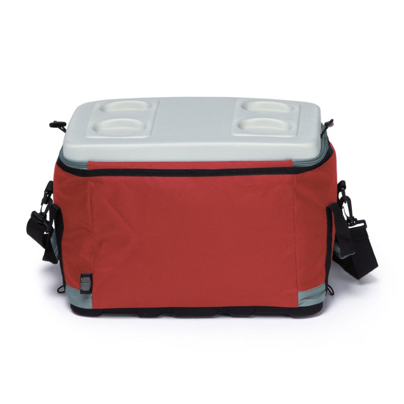 Big Cooler Bag Glass Holder with insulated compartment, bottle holders, collapsible design, and comfortable transport features.