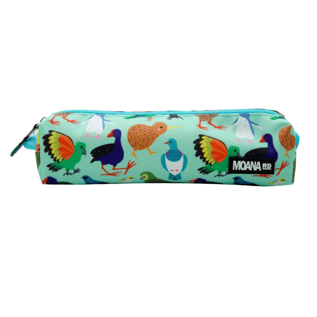 Moana Road NZ Birds Pencil Case with colorful bird print, perfect for organizing art supplies while promoting eco-friendly practices.