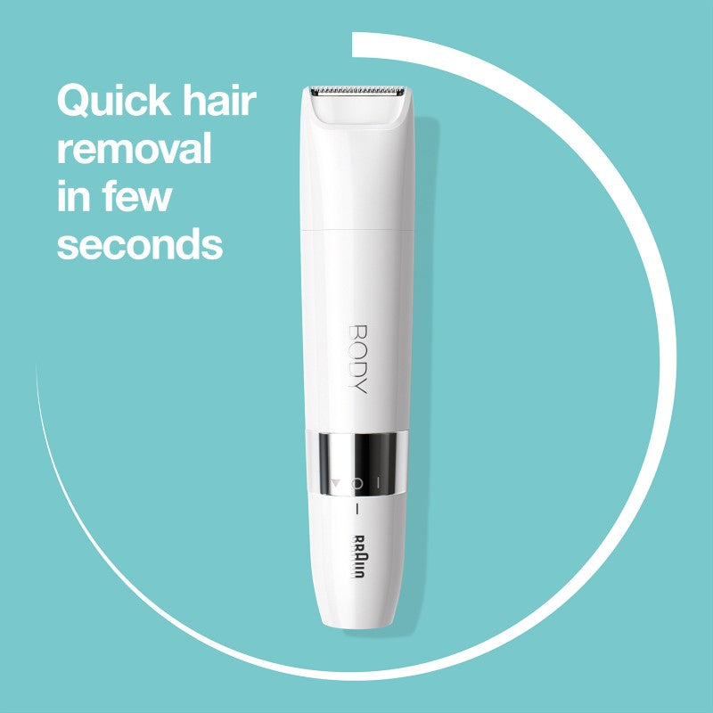 Portable Hair Remover designed for efficient wet or dry body hair removal, featuring precise German cutting technology.
