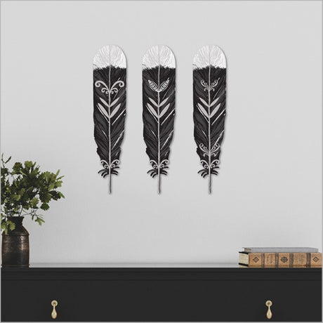 Kiwiana Wall Art featuring lightweight Huia feathers, beautifully crafted and perfect for home or office decor.