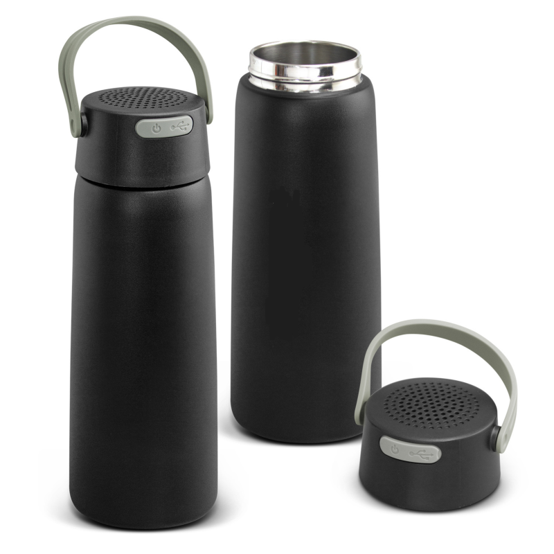 Stylish 700ml Bluetooth Sipper Bottle with speaker, keeps drinks hot/cold, perfect for on-the-go hydration and entertainment.