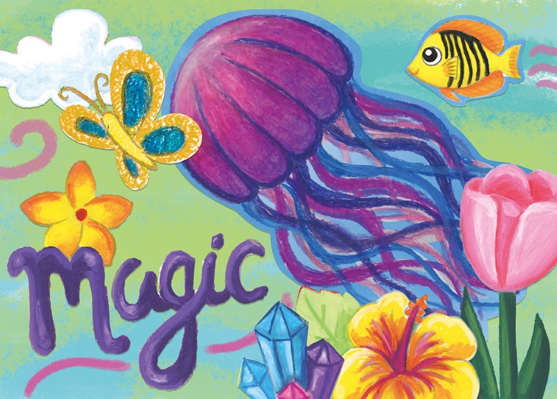 24 vibrant oil pastels, blending sticks, and an art book to inspire young artists aged 6 and up.