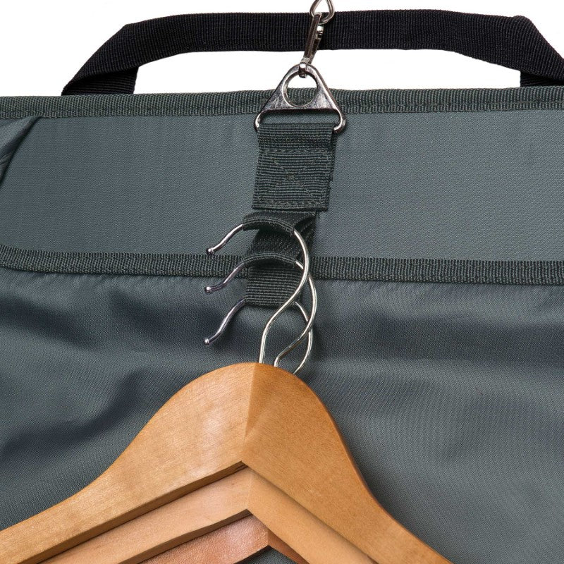 Travel Garment / Suit Bag designed for organized packing, accommodating up to 3 suits with multiple pouches for accessories.