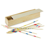 Classic Pick Up Sticks Game in a wooden box, offering engaging skill-based fun for family gatherings and game nights.