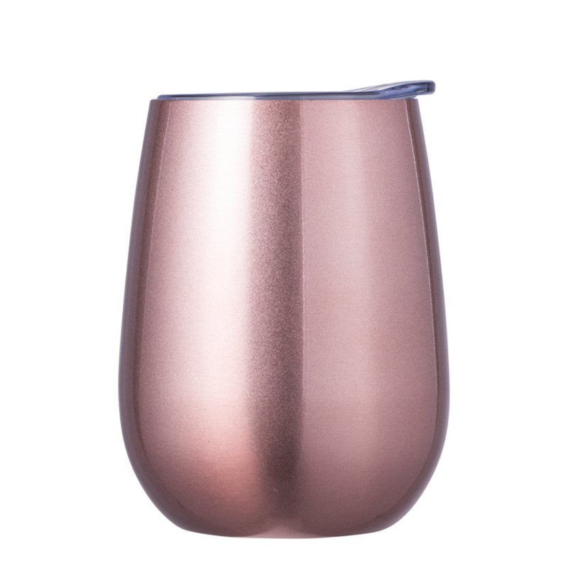 Double Wall Insulated Wine Tumbler - 300ml - Rose Gol