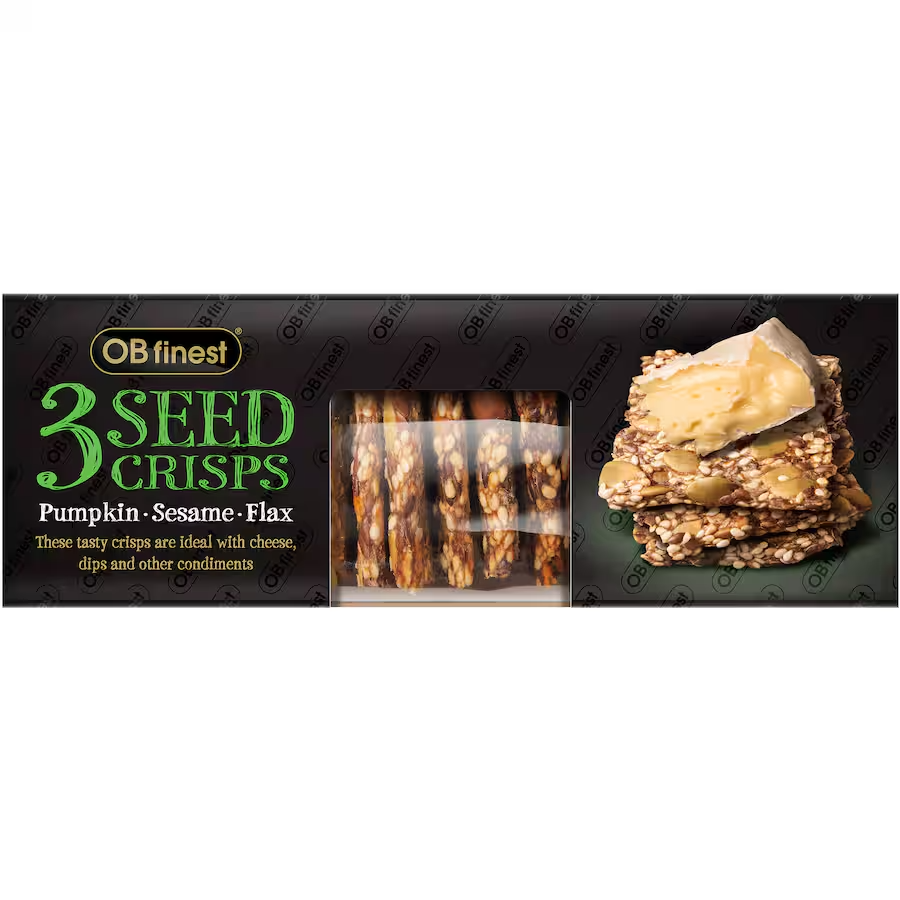 Ob Finest Crackers 3 Seed Crisps