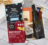 A luxurious Wine & Sweets Box featuring premium Sauvignon Blanc and gourmet treats for indulgent gifting experiences.