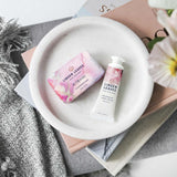 Linden Leaves Pink Petal Hand Cream & Clensing Bar Set